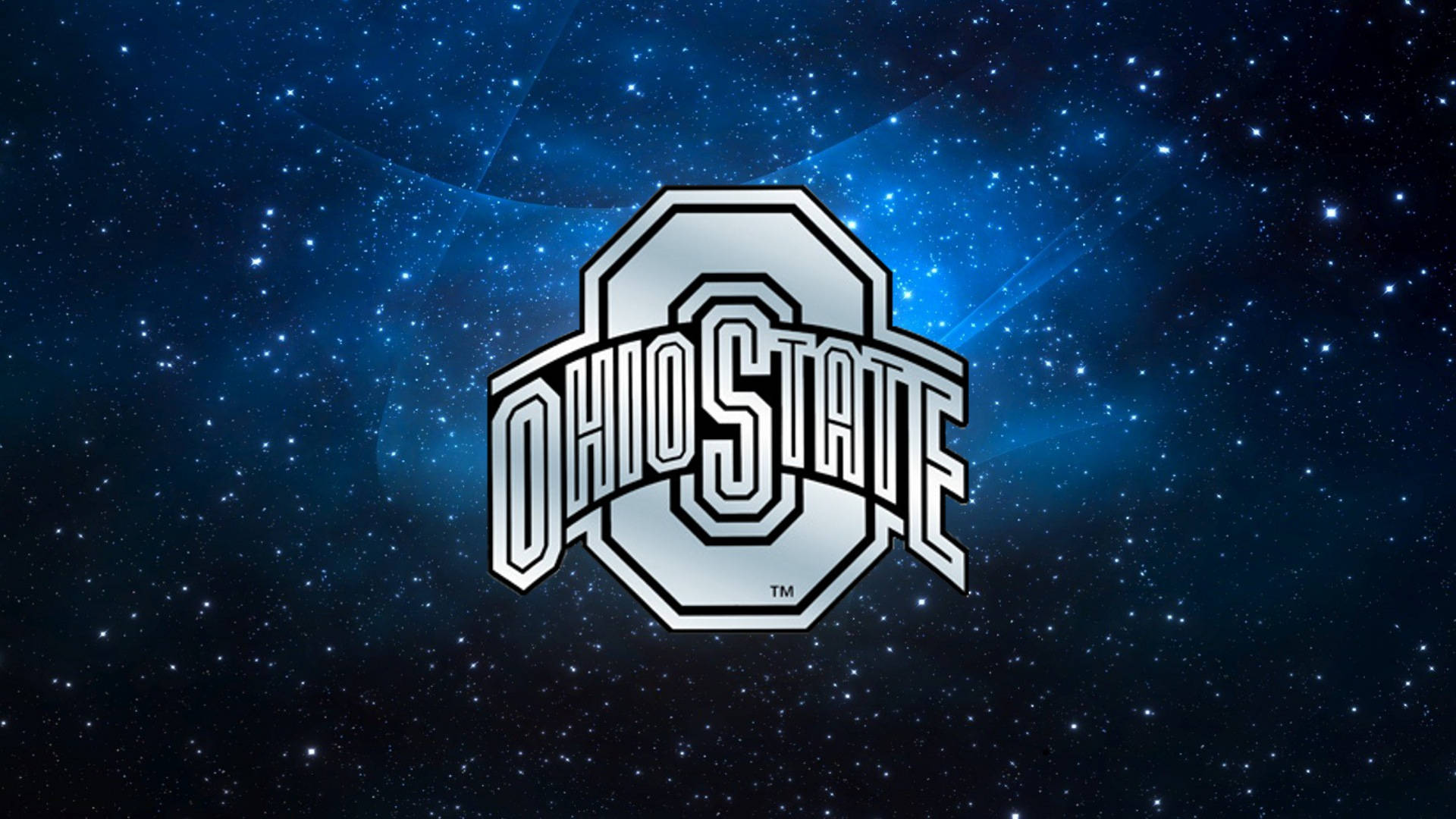 Ohio State University, blue galaxy, silver, Full HD Desktop Wallpaper