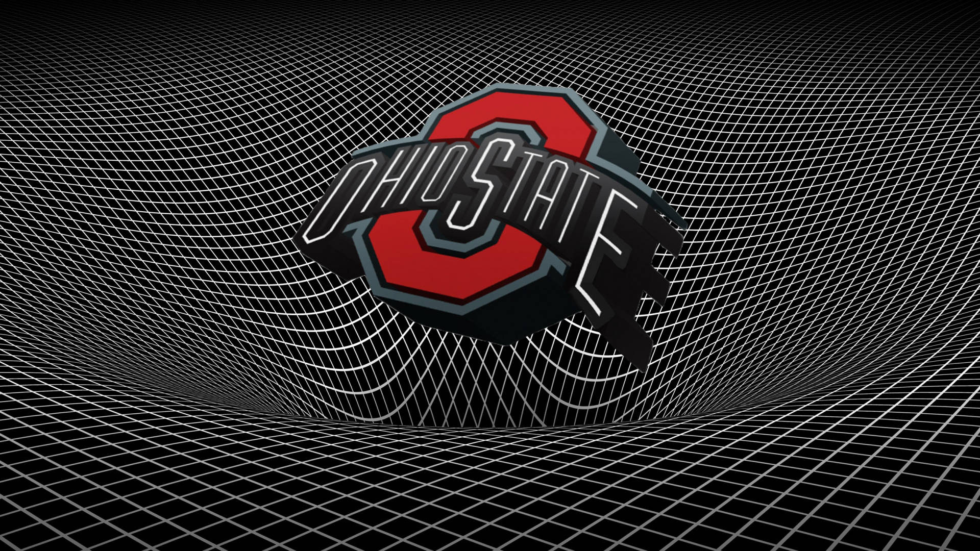 Ohio State University, Ohio State logo, black grid, Full HD Desktop Wallpaper
