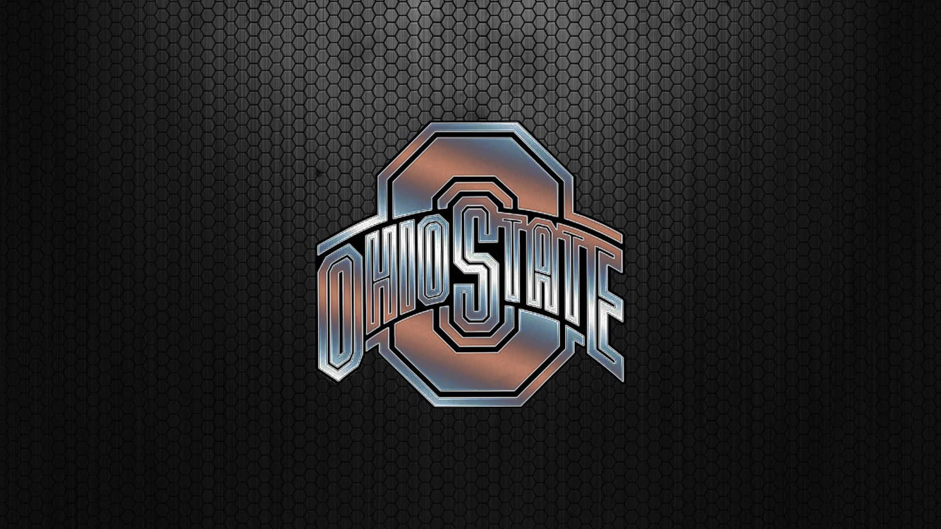 Ohio State University, Ohio State logo, shiny metallic, Full HD Desktop Wallpaper