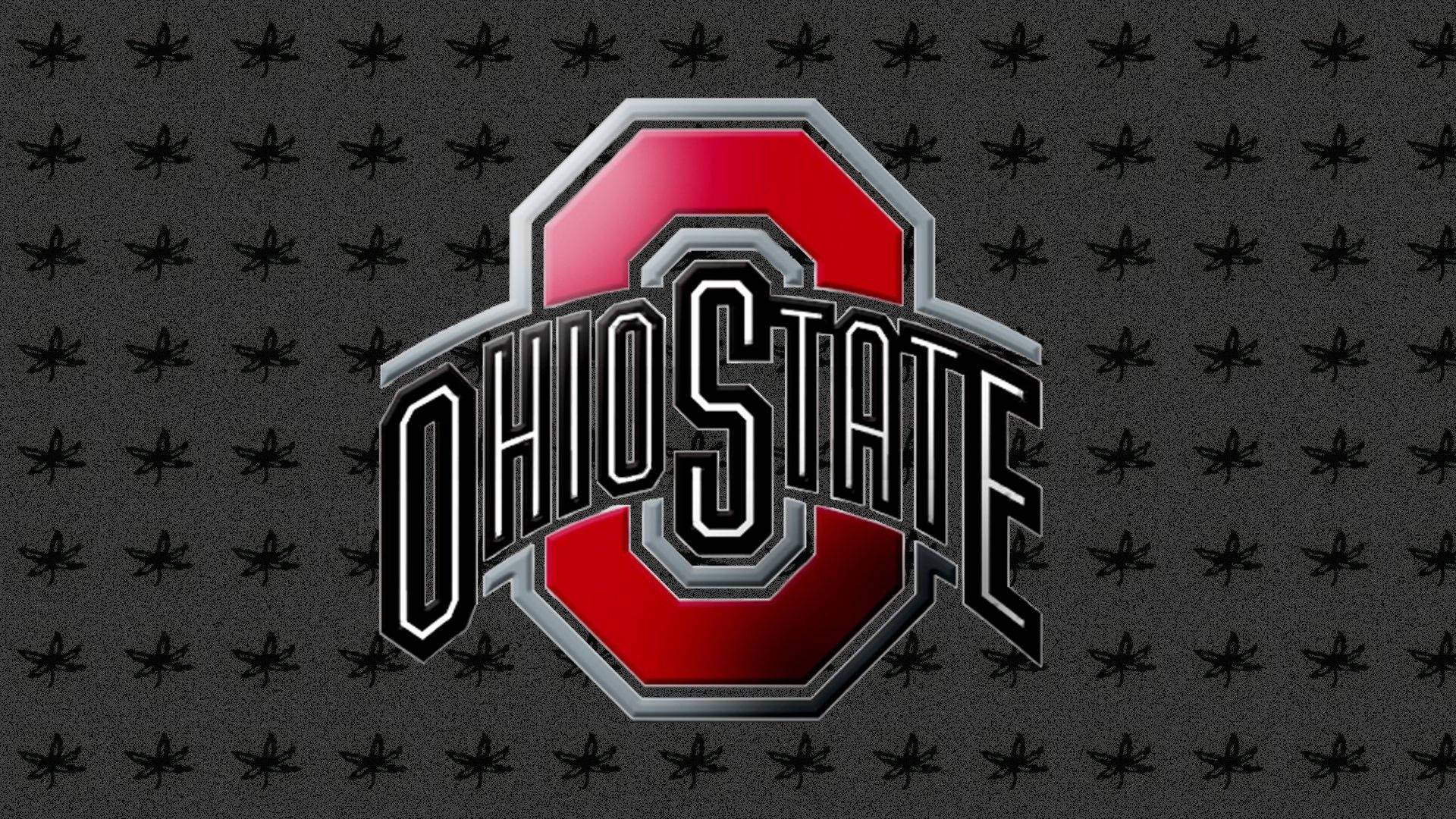 Ohio State University, red and silver, dark gray background, Full HD Desktop Wallpaper