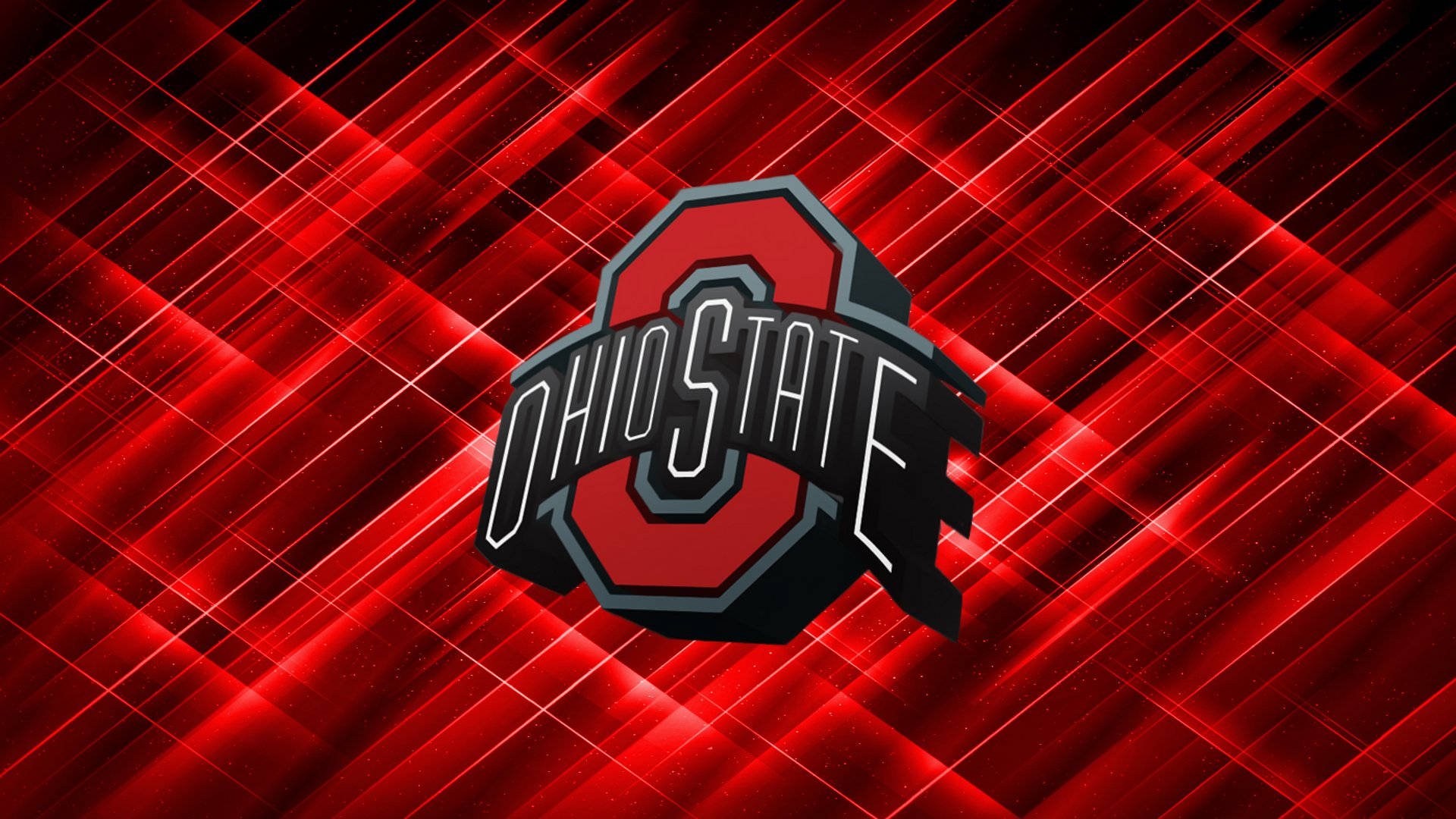 Ohio State University, red light streaks, Ohio State logo, Full HD Desktop Wallpaper