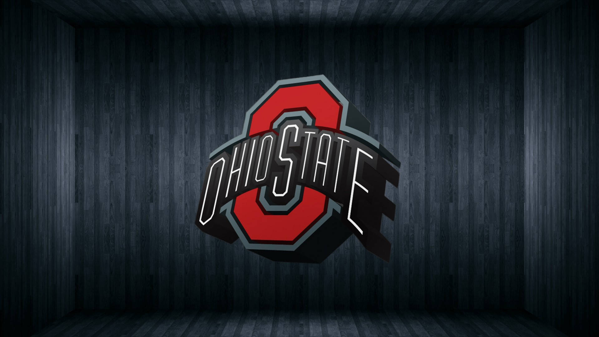 Ohio State University, dark wood, red and gray, Full HD Desktop Wallpaper