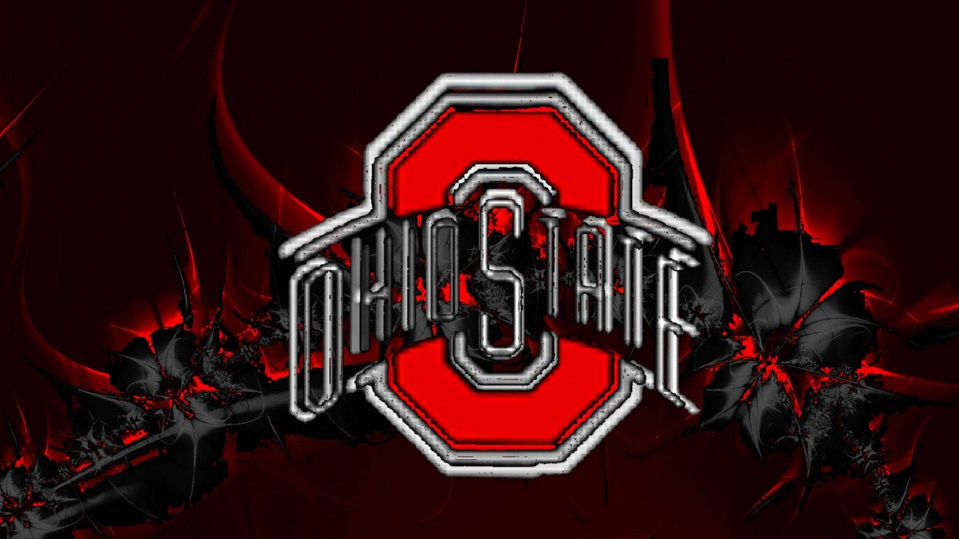 Ohio State, red, silver, Full HD Desktop Wallpaper