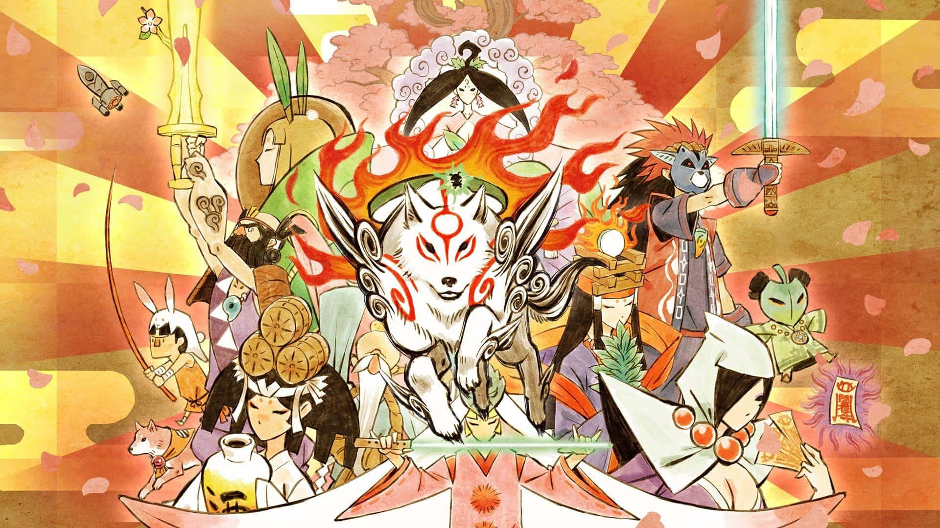 Okami HD, fox spirit, mythical characters, Full HD Desktop Wallpaper