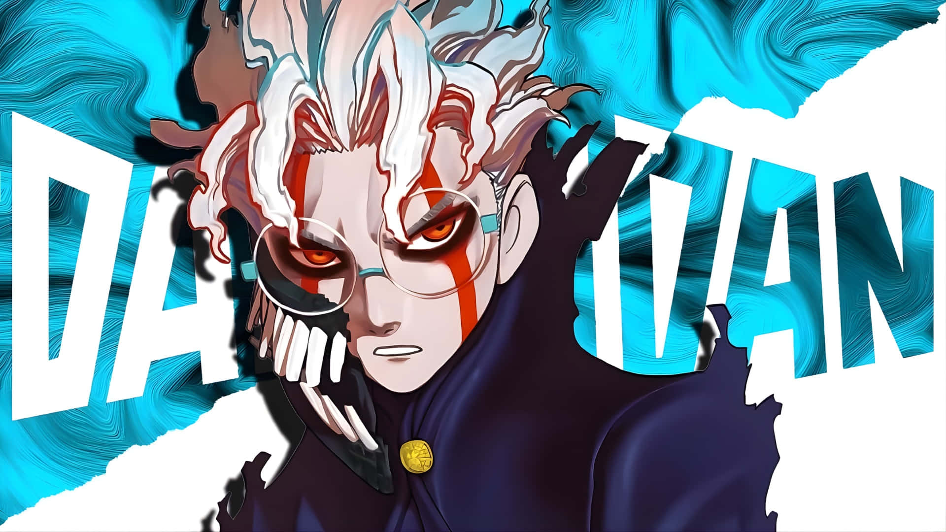 Okarun, dark van, white hair, Full HD Desktop Wallpaper