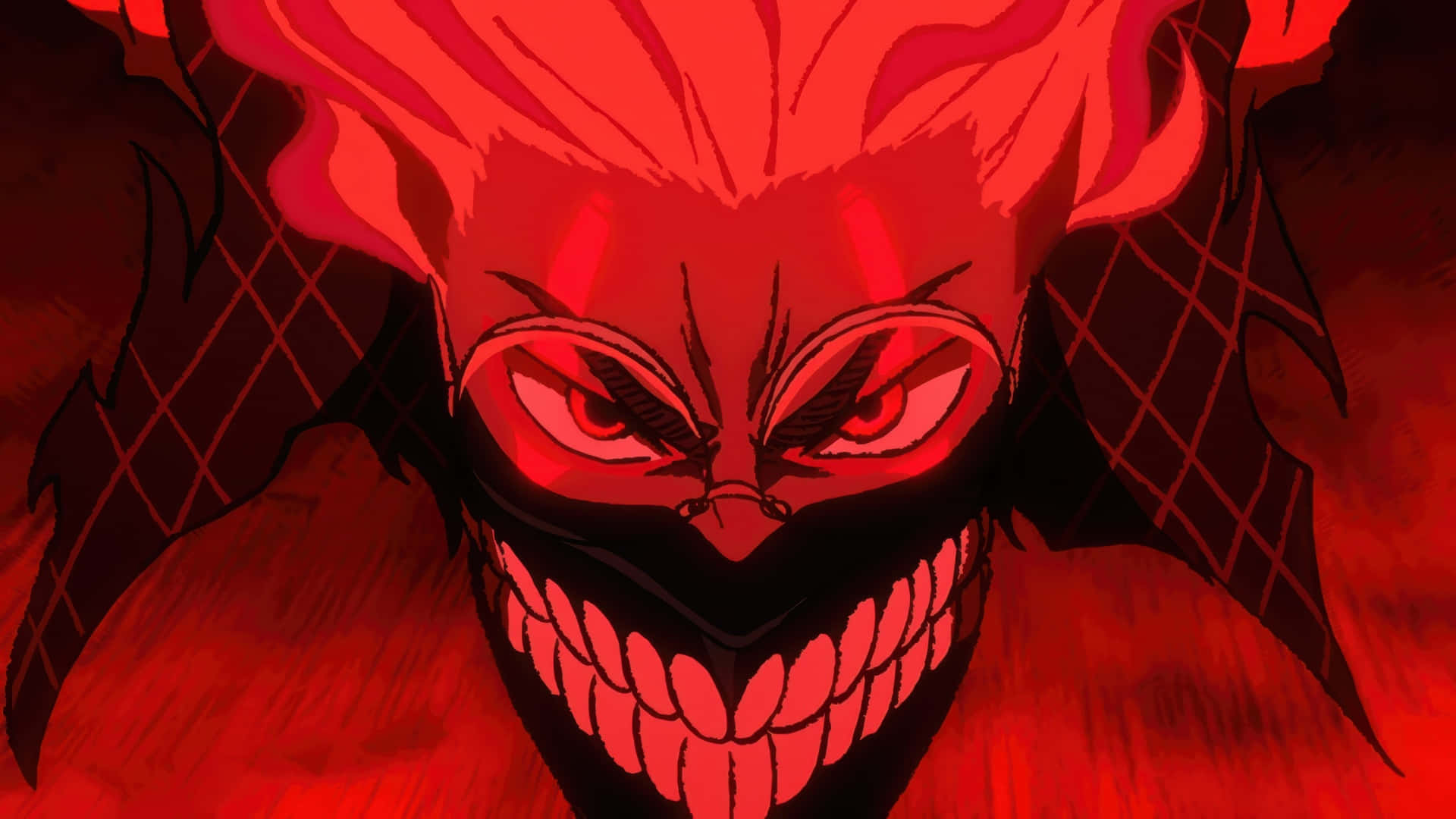 Okarun, intense red transformation, glowing red eyes, Full HD Desktop Wallpaper