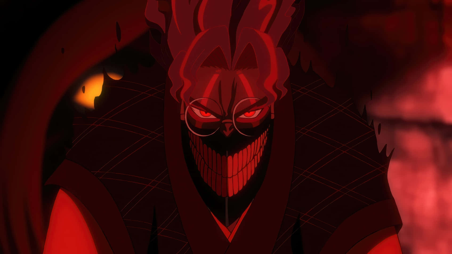 Okarun, dark transformation, glowing red eyes, Full HD Desktop Wallpaper
