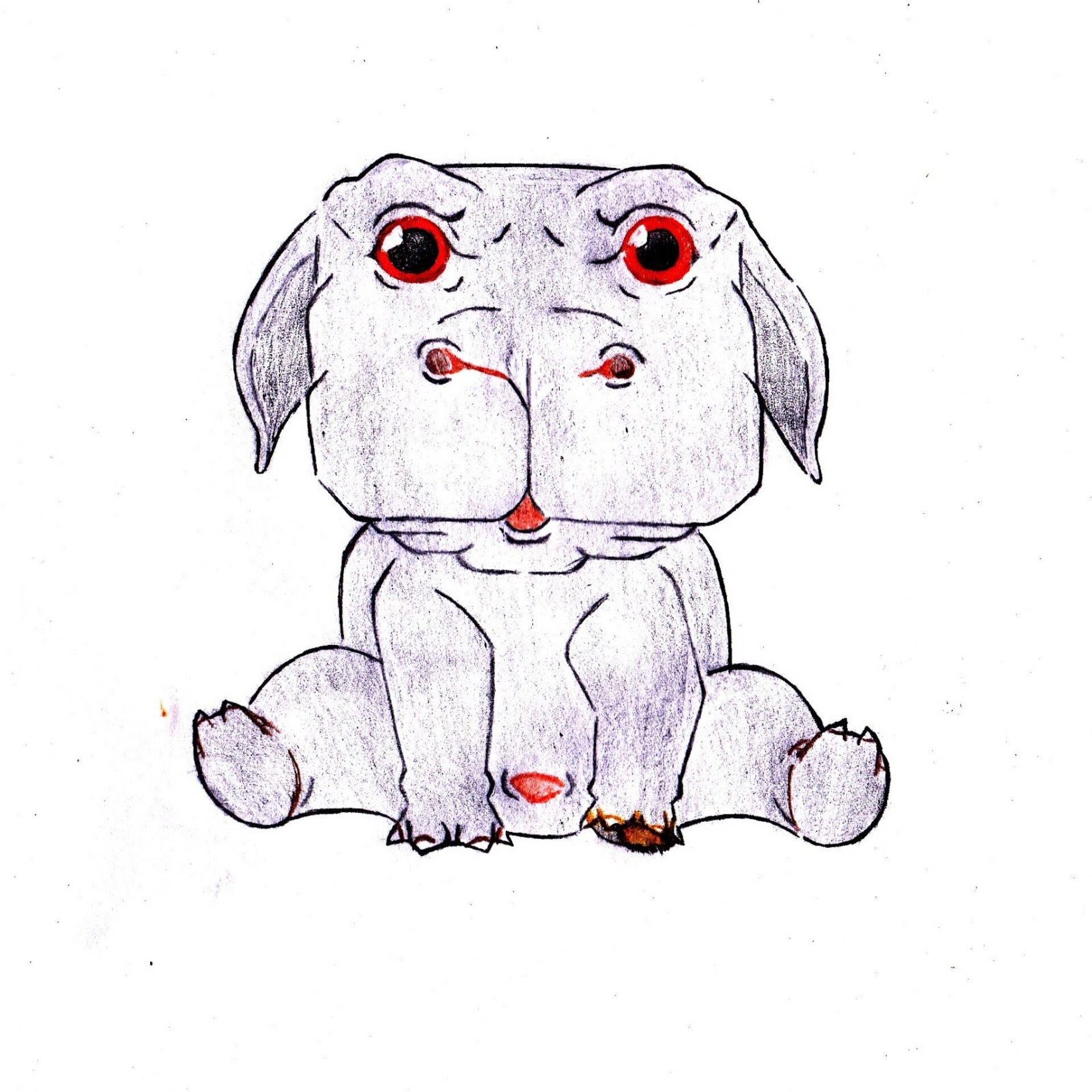 Okja, red eyes, red nose, Full HD Desktop Wallpaper