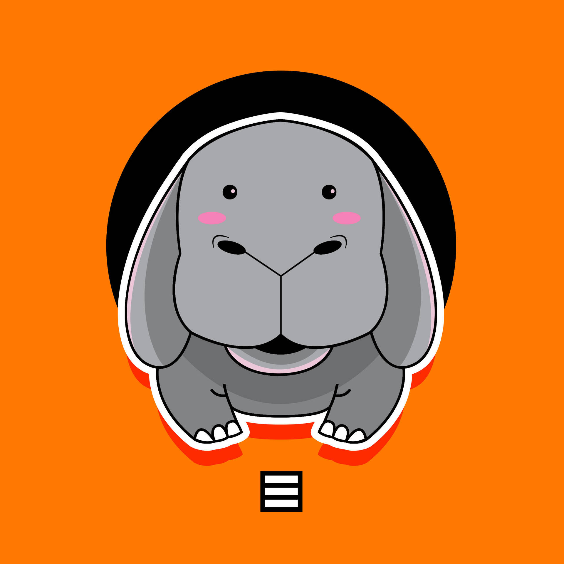Okja, gray cartoon rabbit, pink cheeks, Full HD Desktop Wallpaper