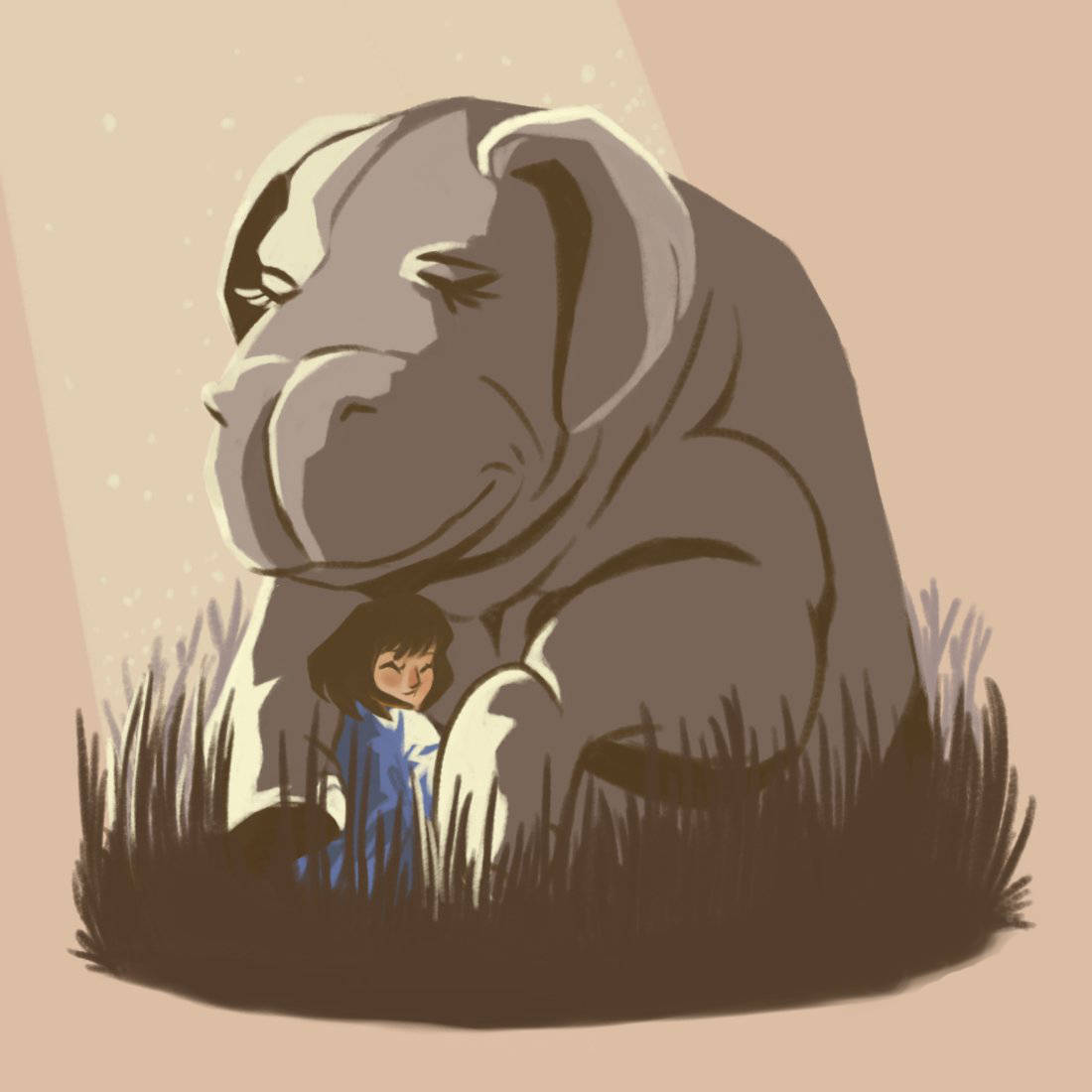 Okja, digital painted art, child, SD Desktop Wallpaper