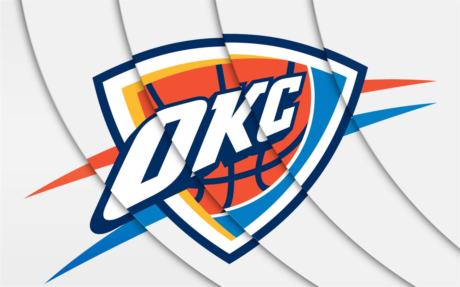 Oklahoma City Thunder, logo, bold colors, Full HD Desktop Wallpaper