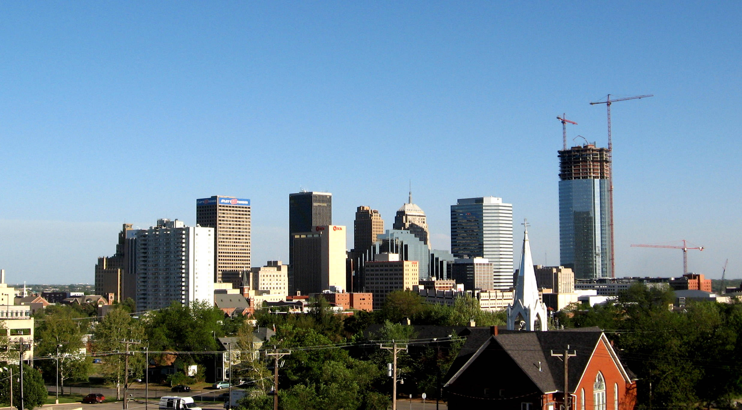 Oklahoma City, skyline, modern skyscrapers, Full HD Desktop Wallpaper