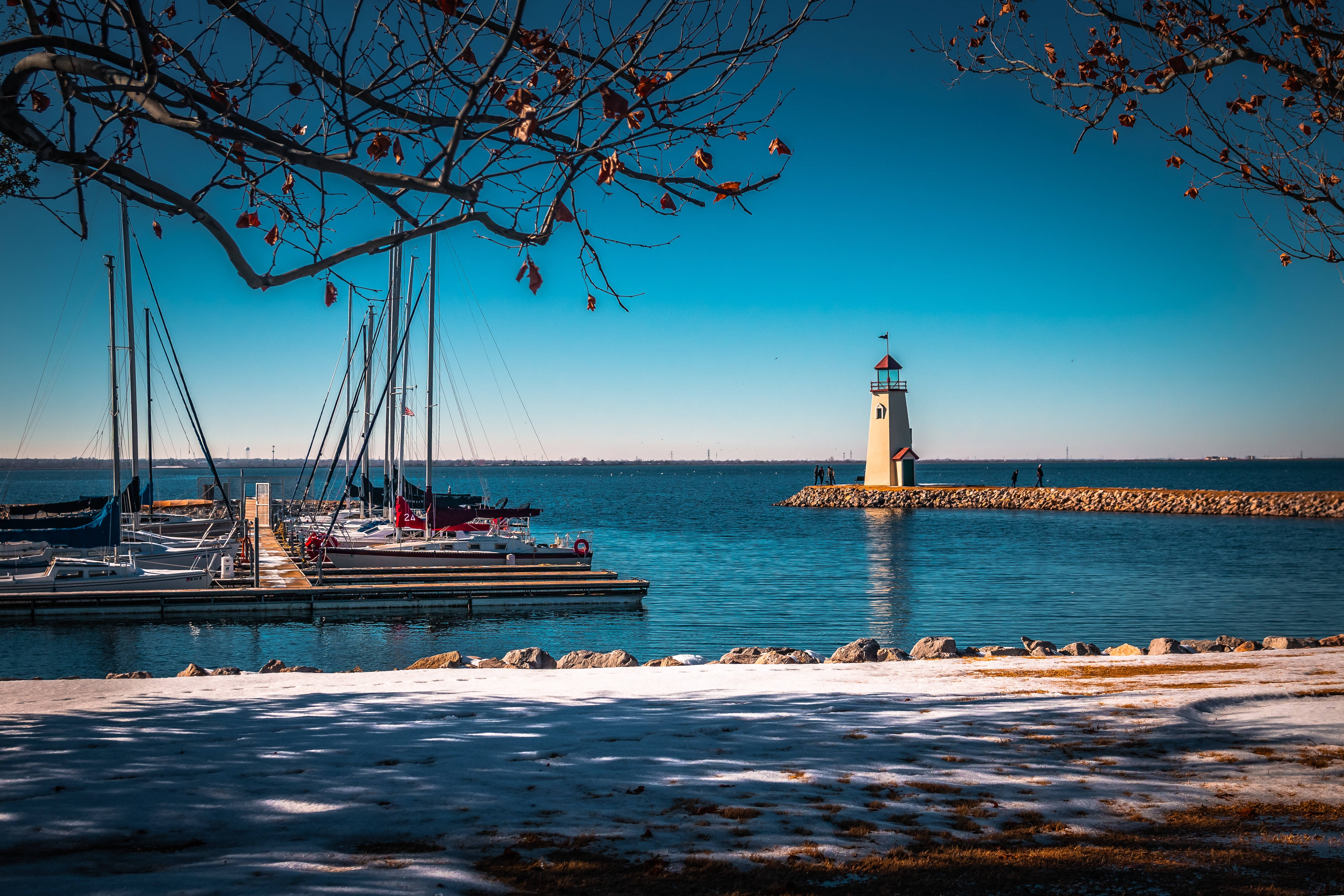 Oklahoma City, waterfront, sailboats, 5K Desktop Wallpaper