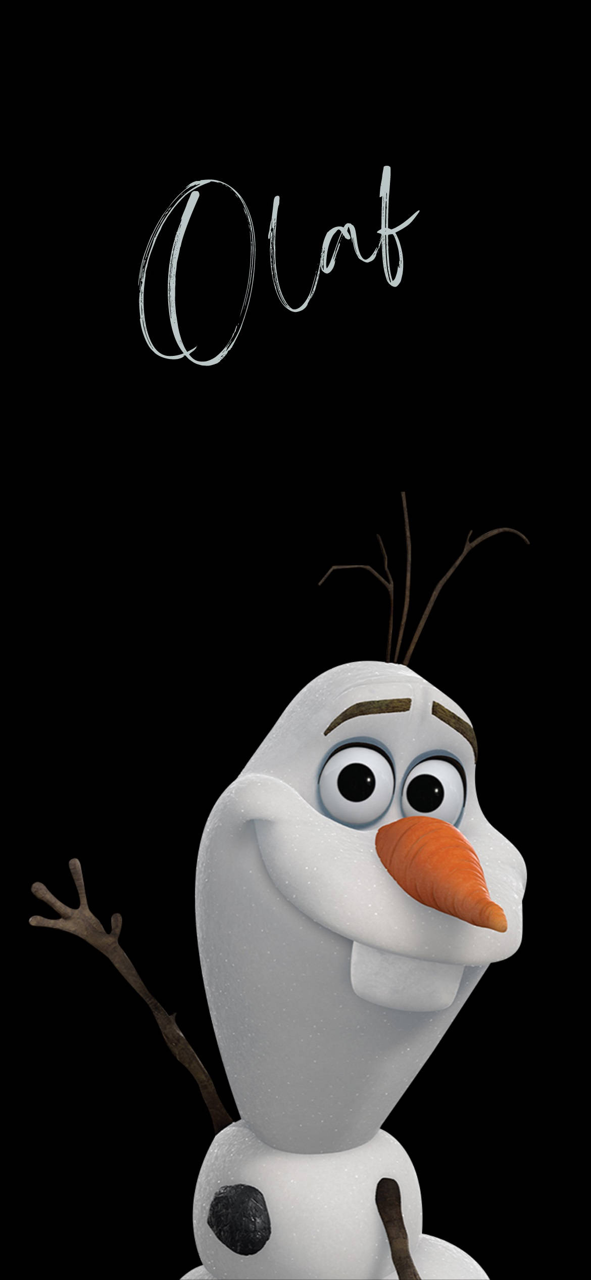 Olaf, snowman, twig arms, Full HD Phone Wallpaper