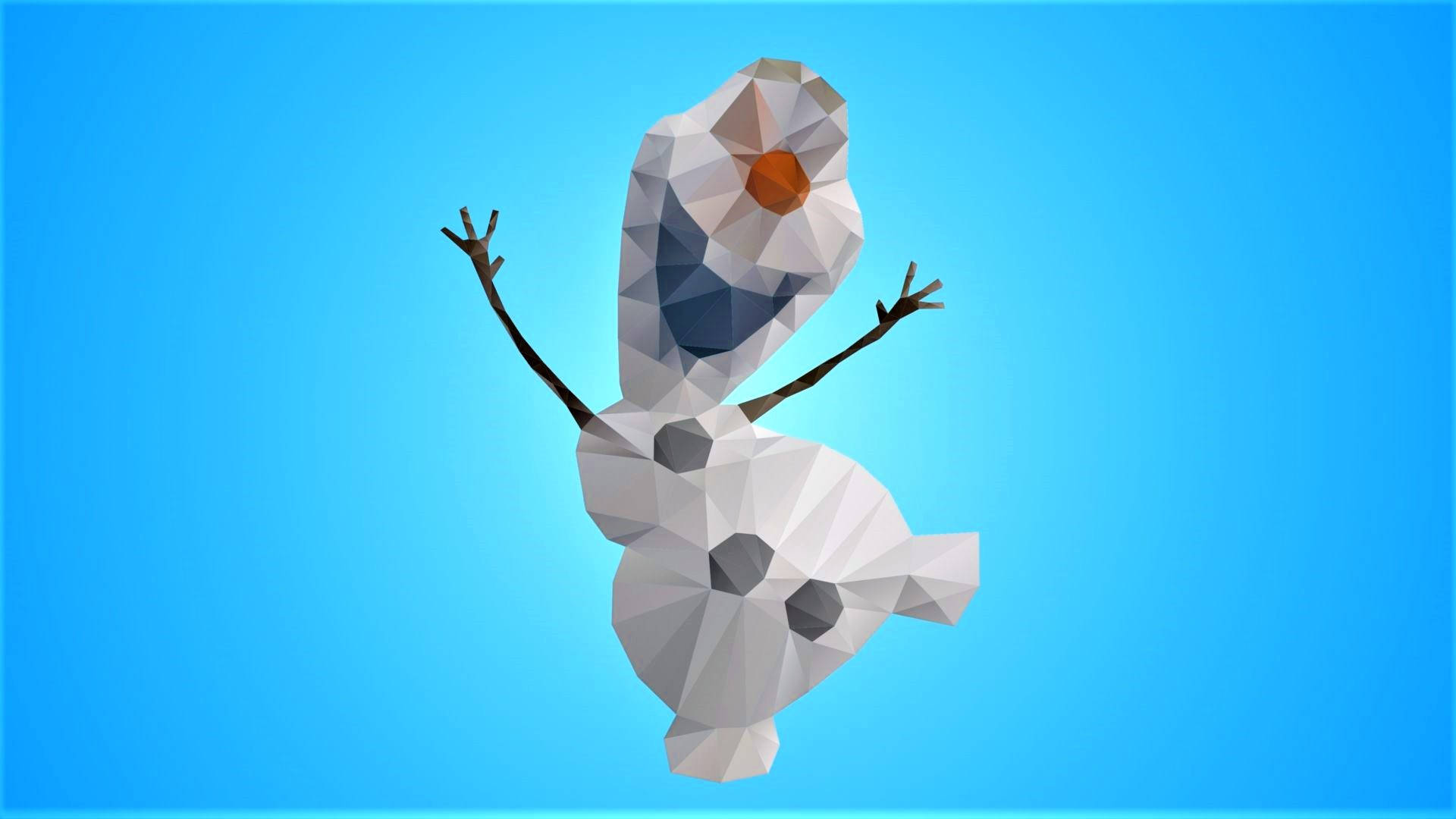 Olaf, Cubism, low-poly, Full HD Desktop Wallpaper