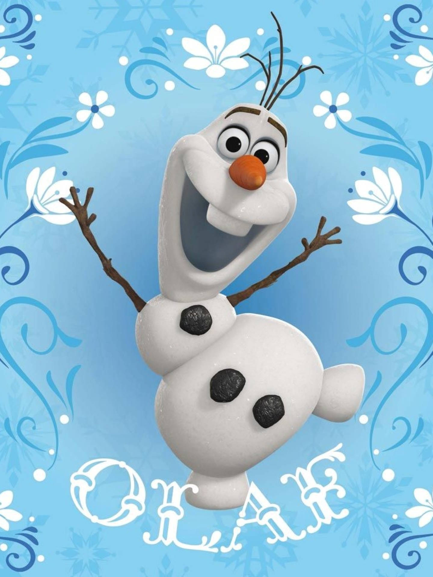 Olaf, snowman, twig arms, Full HD Phone Wallpaper