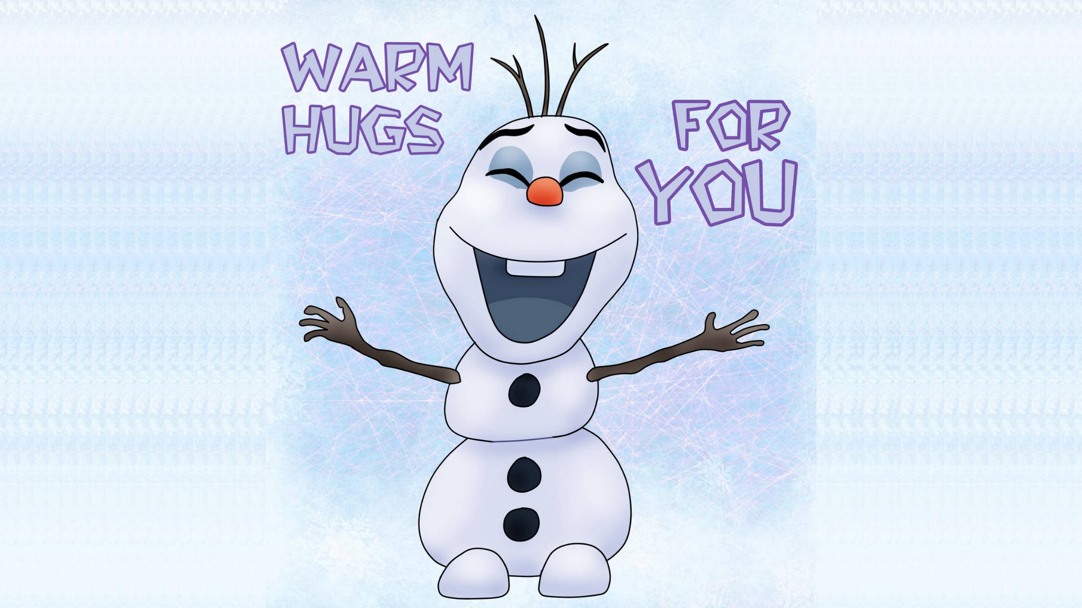 Olaf, twig arms, carrot nose, Full HD Desktop Wallpaper