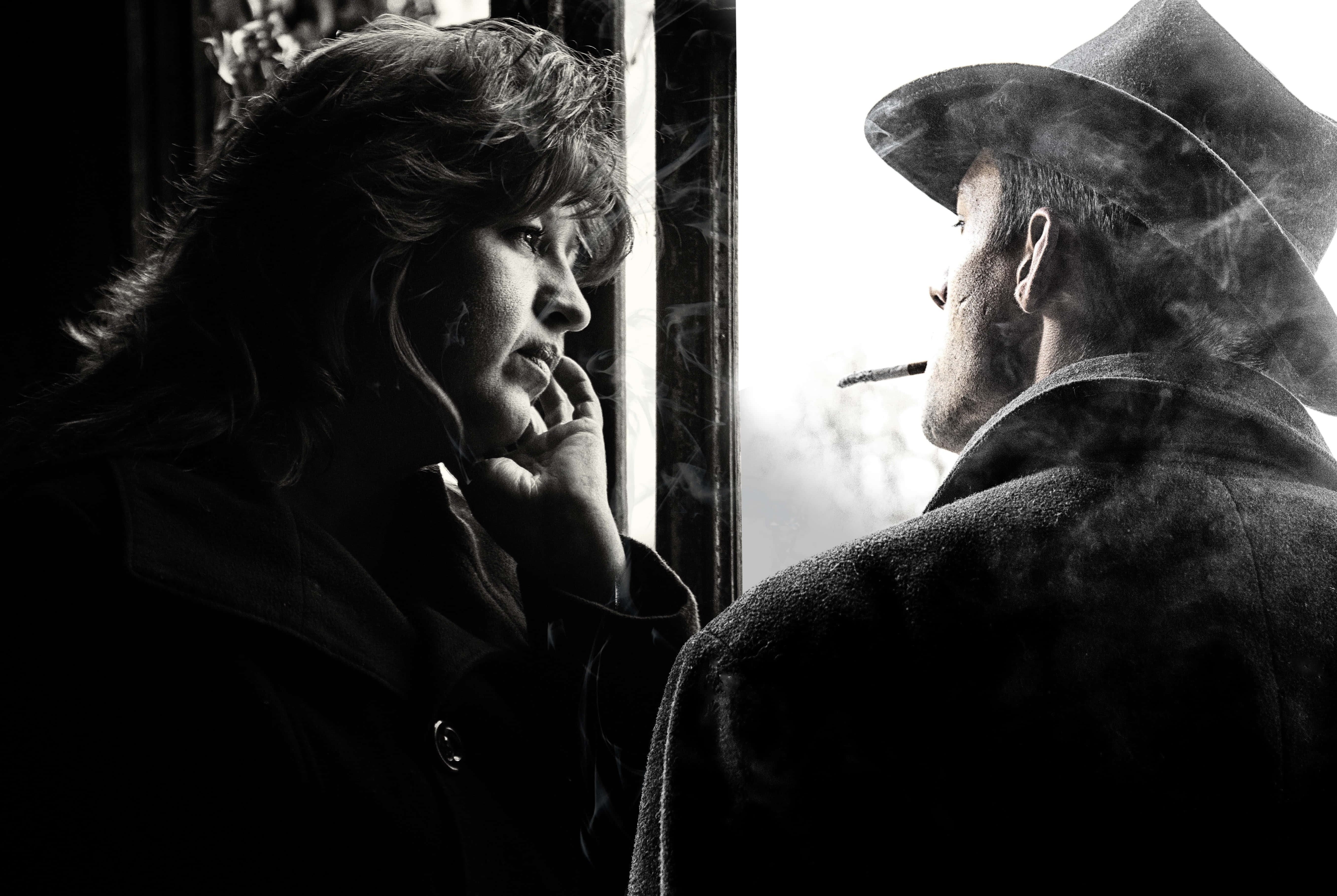 90s, black and white, dimly lit room, 5K Desktop Wallpaper