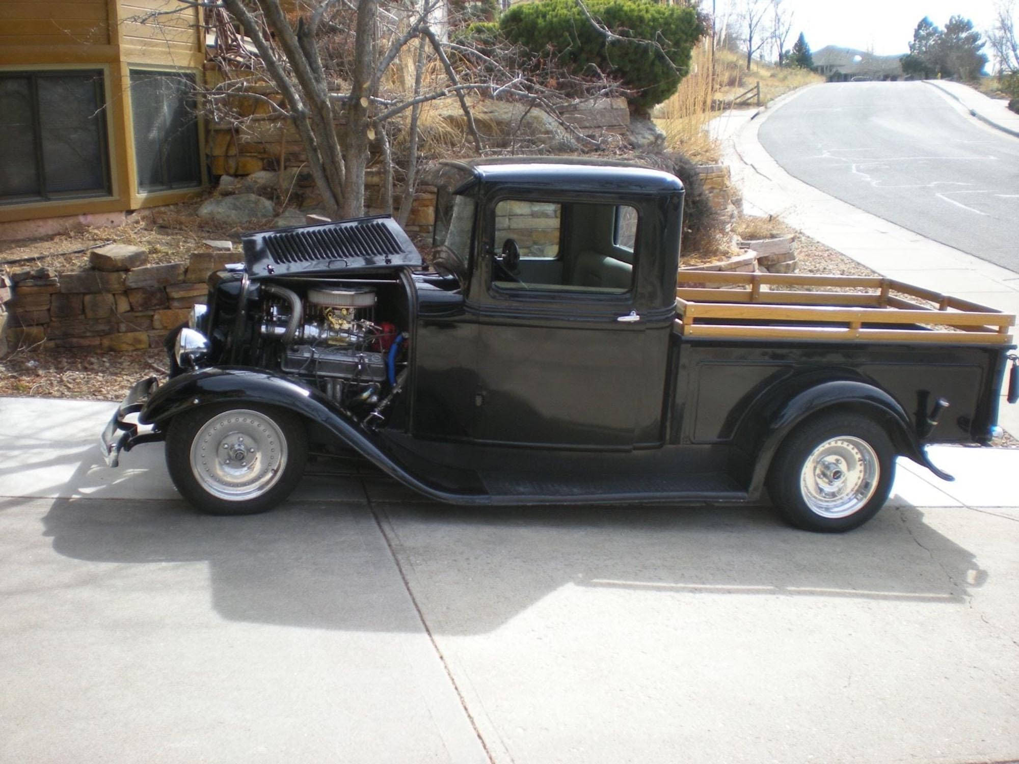 Street Rod Old Ford Truck, black, vintage hot rod pickup truck, Full HD Desktop Wallpaper
