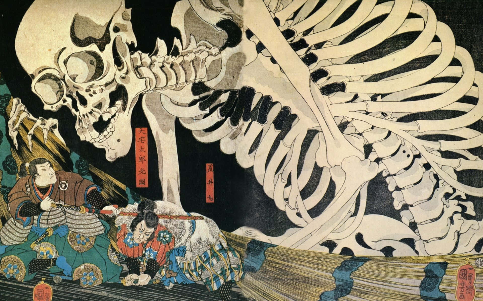 samurai, woman, man, Full HD Desktop Wallpaper