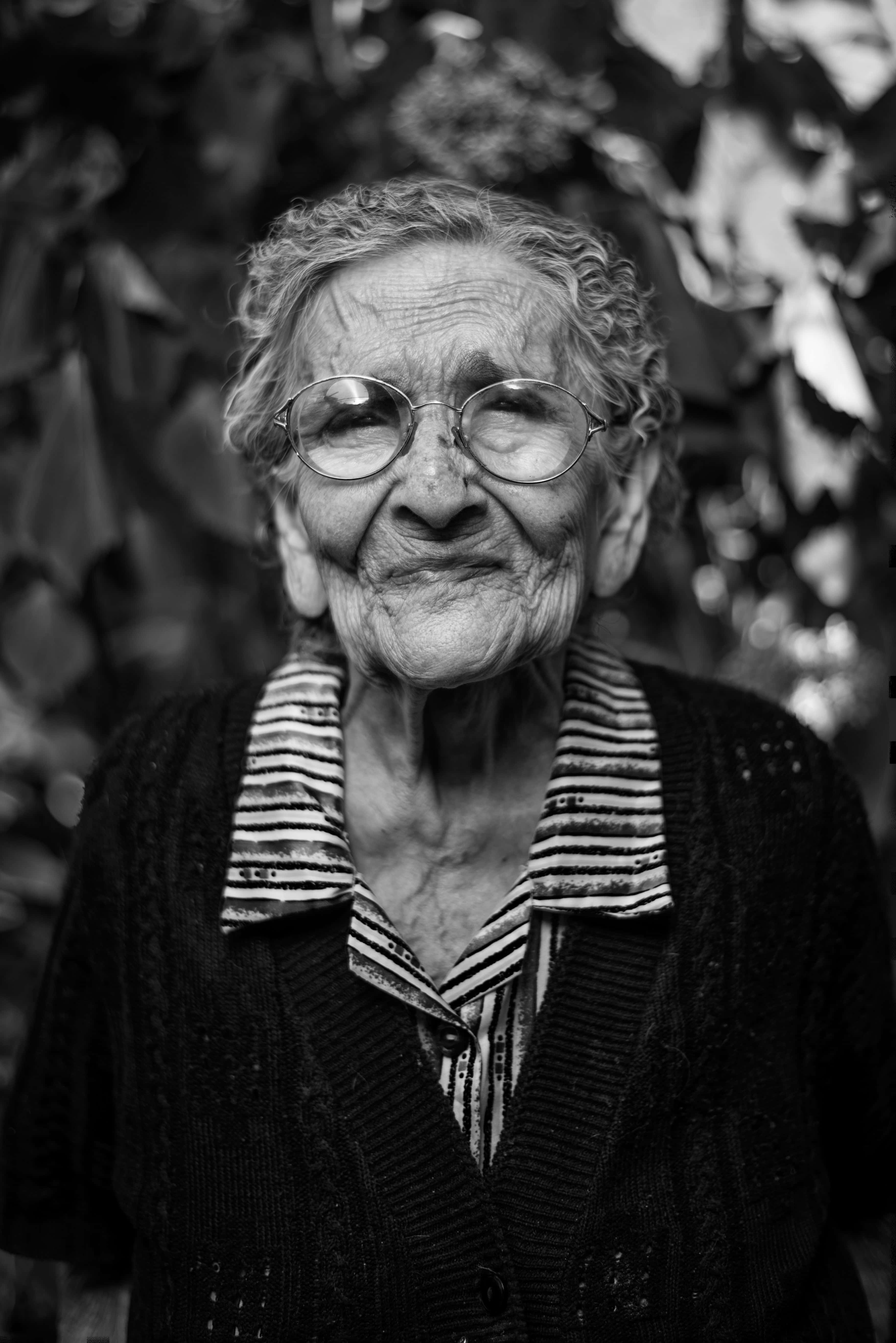 Old Lady, black and white, elderly woman, 5K Phone Wallpaper