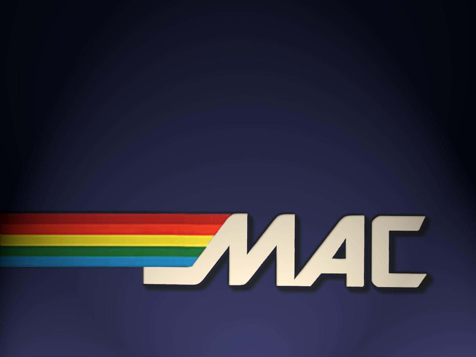 Old Mac, Mac logo, rainbow stripes, HD Desktop Wallpaper