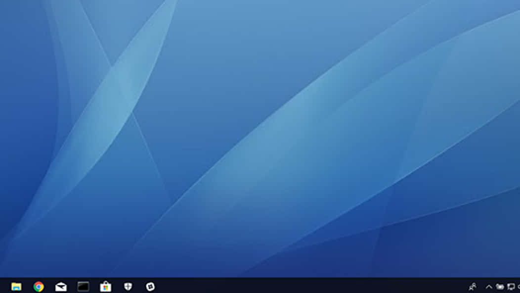 Old Mac, blue gradient, flowing light streaks, SD Desktop Wallpaper