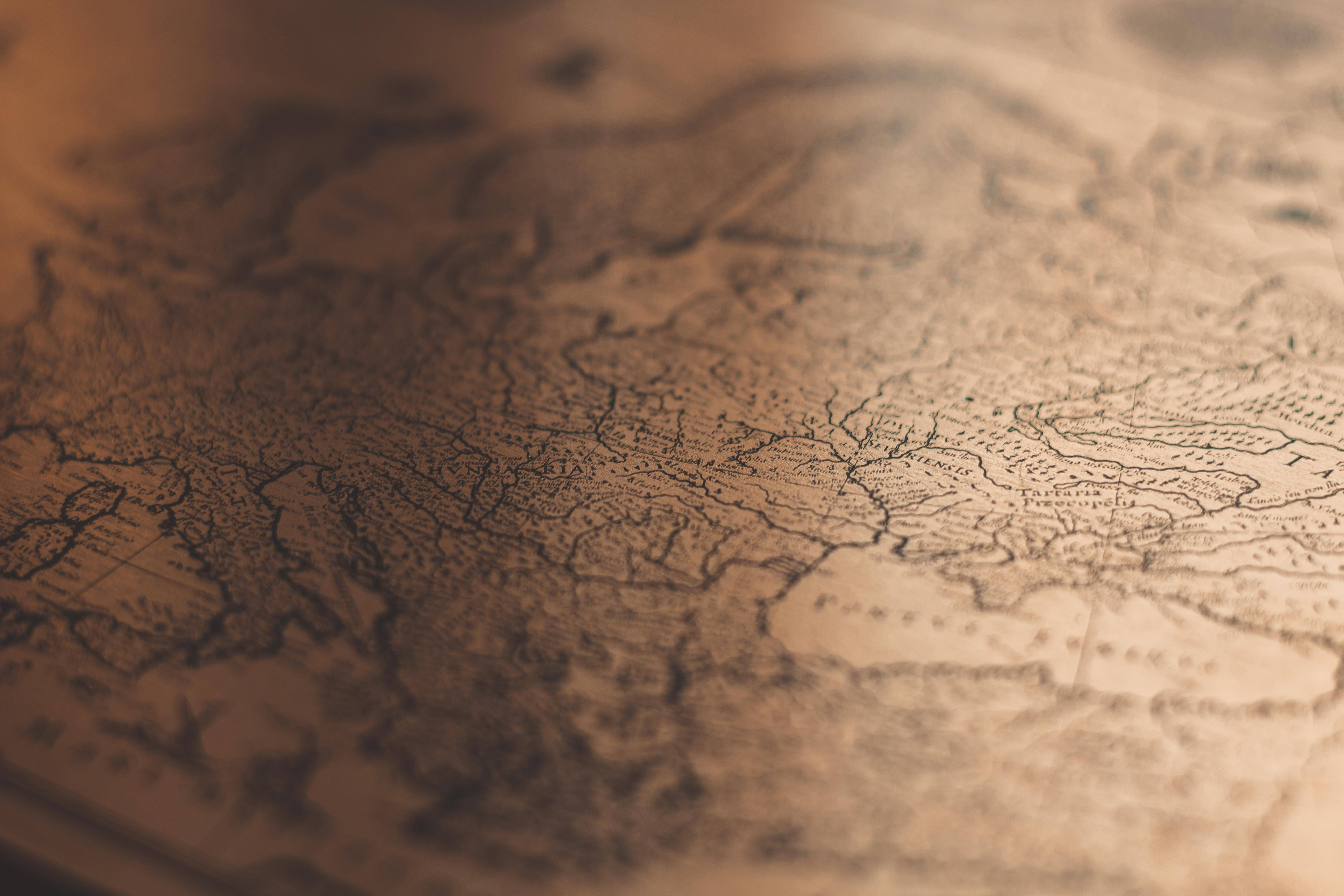 old topographic map, antique map, hand-drawn lines, 5K Desktop Wallpaper