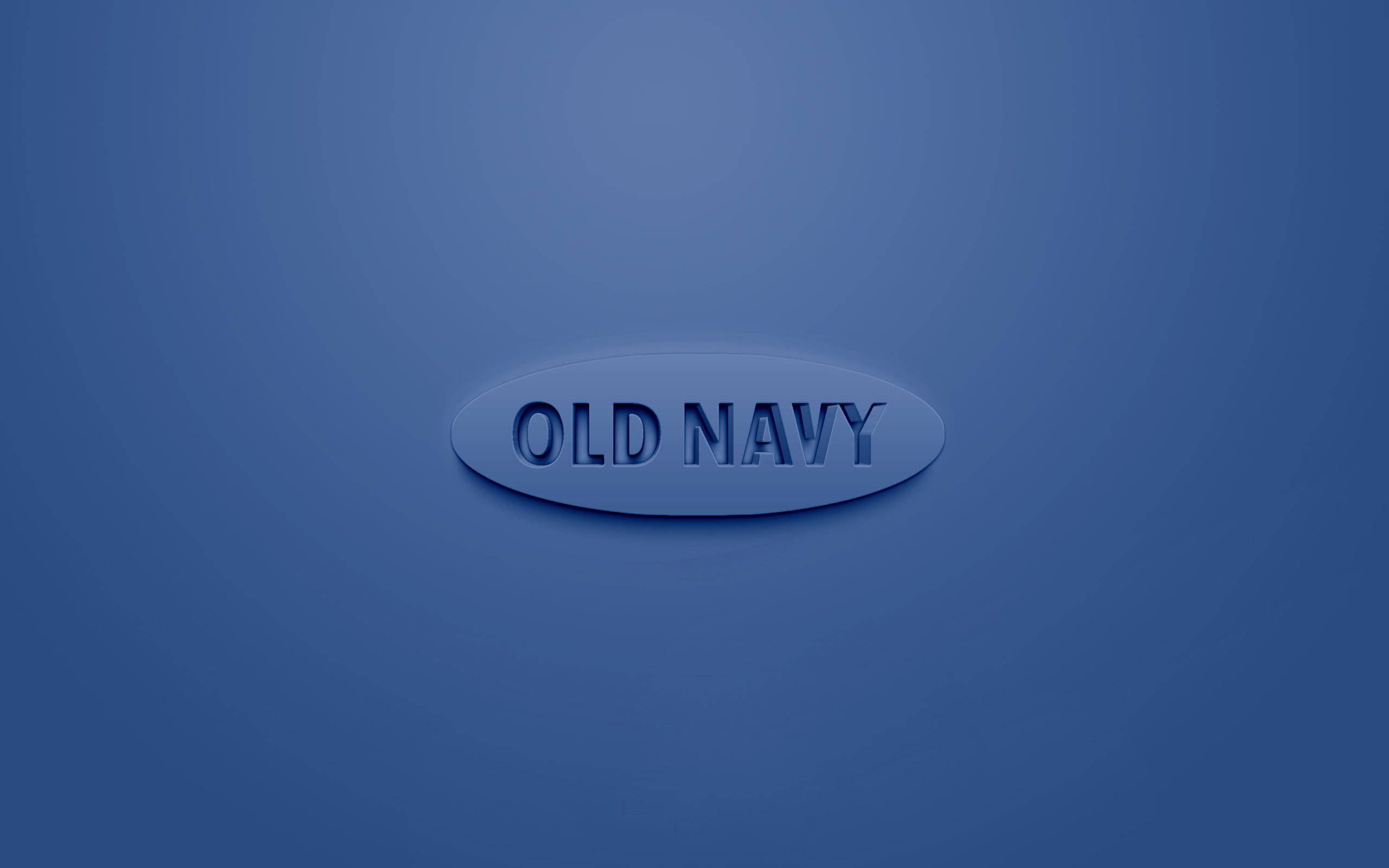 Old Navy, 3D blue logo, blue gradient background, 2K Desktop Wallpaper