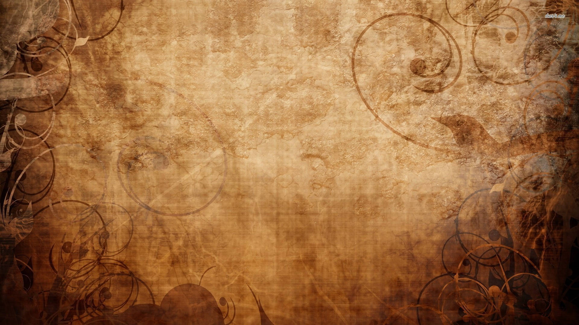 Old Paper, spiral decor, vintage parchment texture, Full HD Desktop Wallpaper