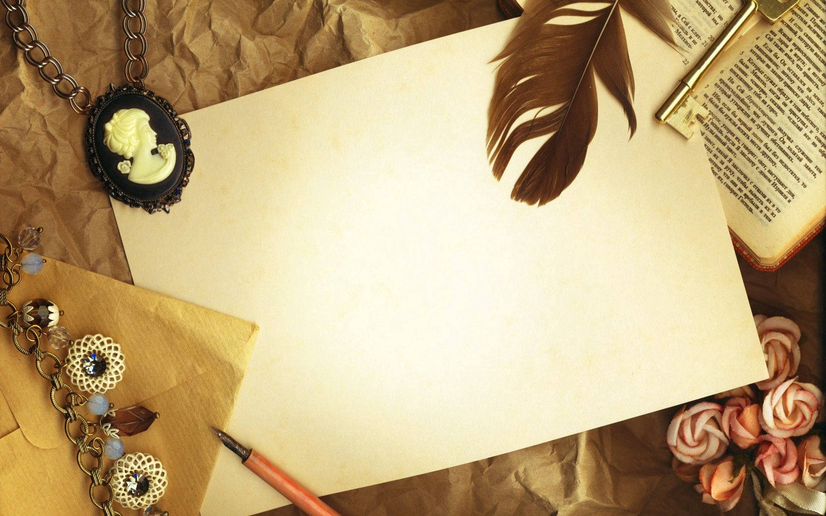 ancient documents, parchment, feather quill, HD Desktop Wallpaper