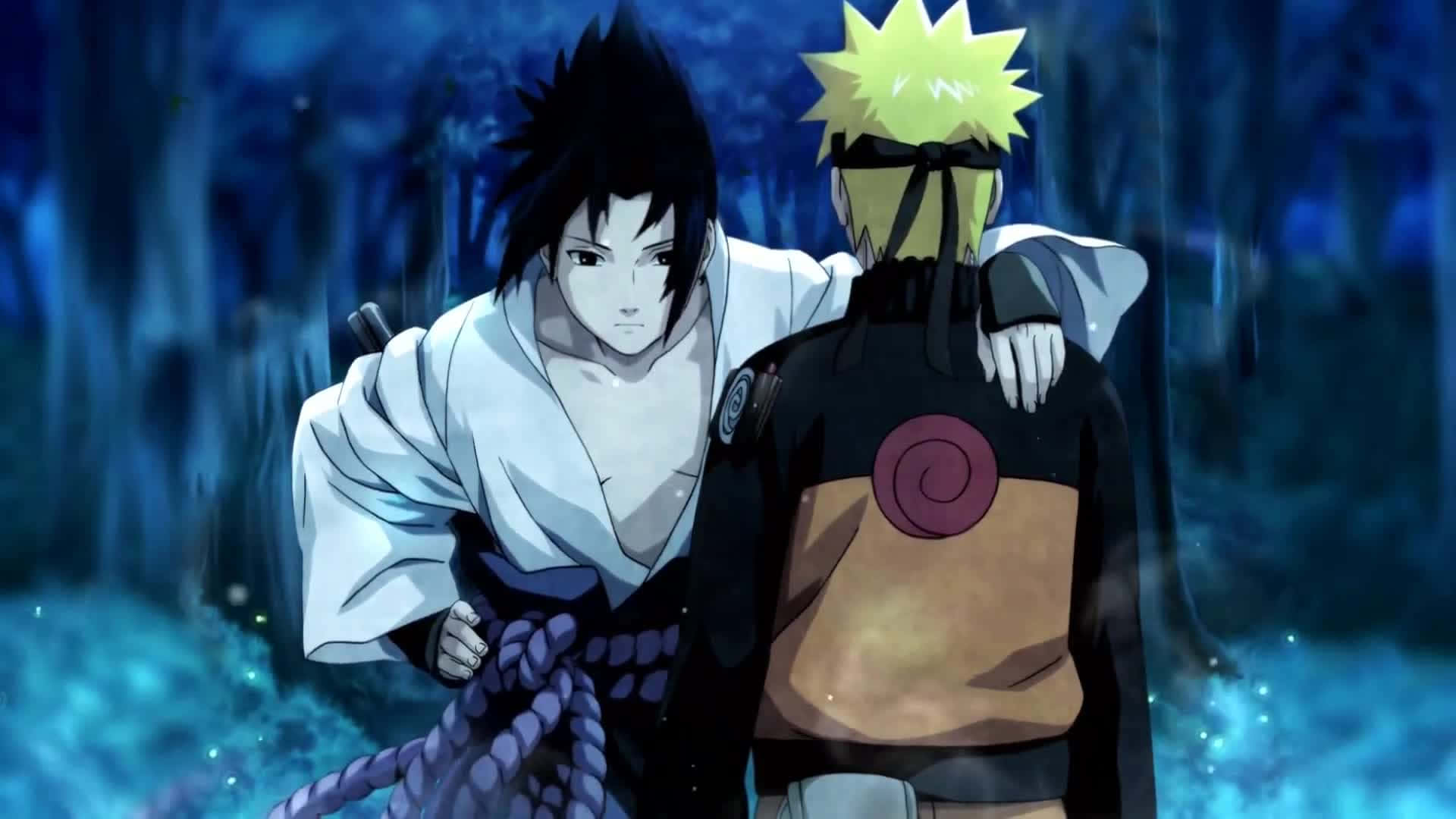 Old Sasuke, Hidden Leaf Village, spiky black hair, Full HD Desktop Wallpaper