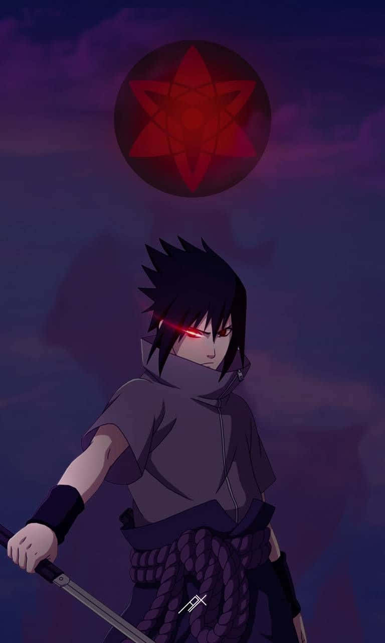 Old Sasuke, red eyes, dark cloak, HD Phone Wallpaper