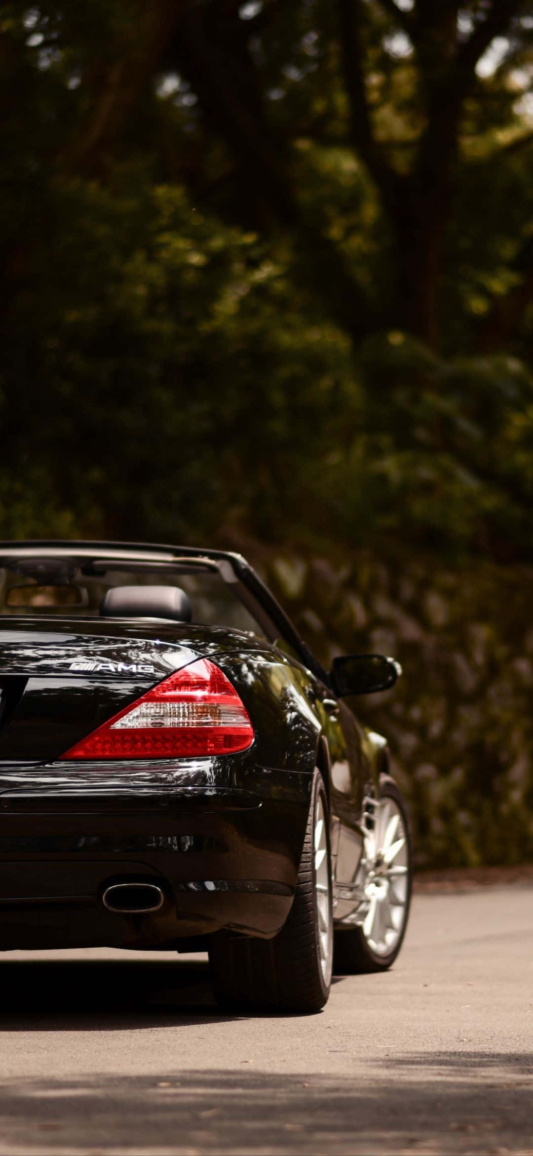 Old School Mobile, black, convertible sports car, Full HD Phone Wallpaper