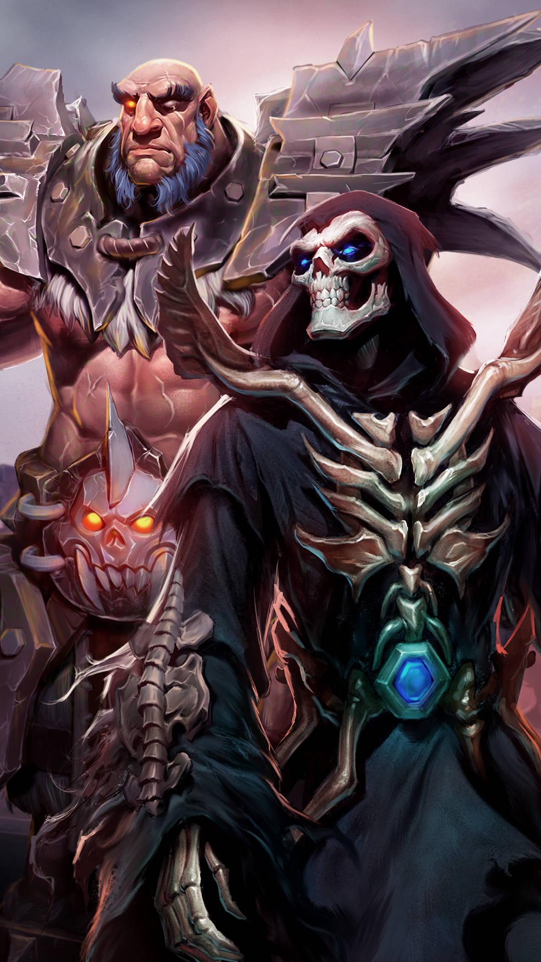 Old School Runescape, skeletal figure, glowing blue eyes, Full HD Phone Wallpaper