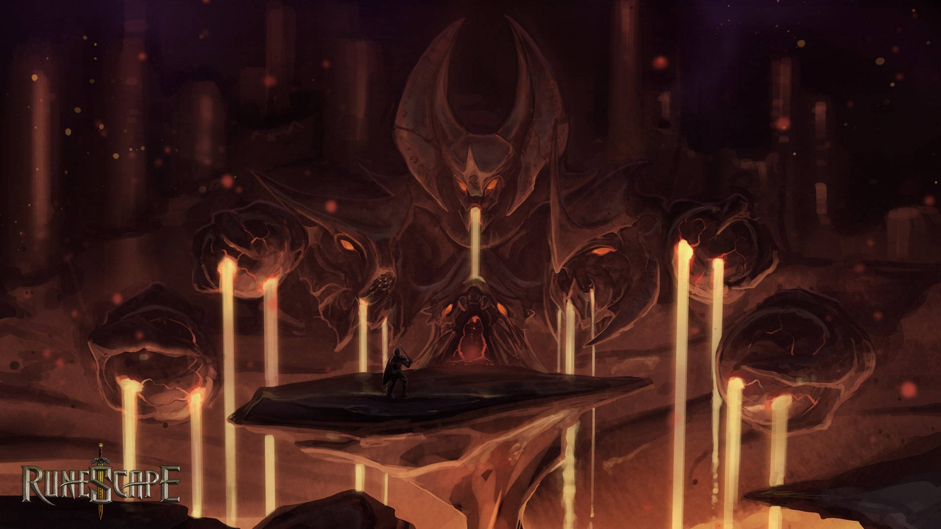 Old School Runescape, dripping monster, dark cavern, Full HD Desktop Wallpaper