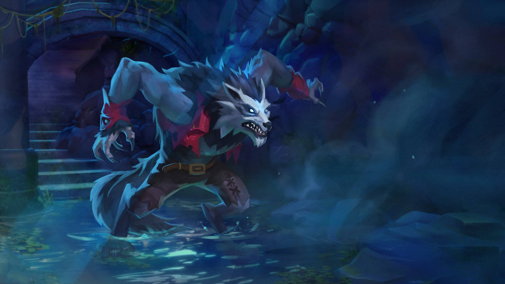 Old School Runescape, wolf monster, werewolf, Full HD Desktop Wallpaper