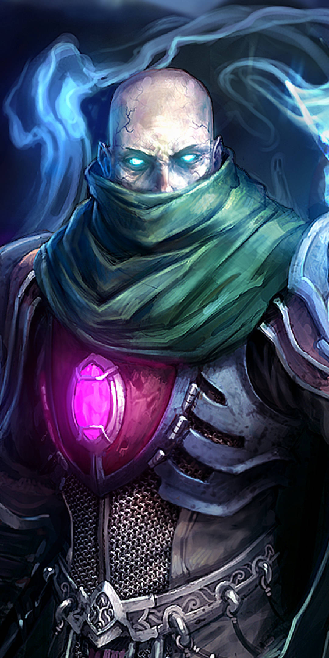 Old School Runescape, turquoise eyes, glowing blue eyes, Full HD Phone Wallpaper