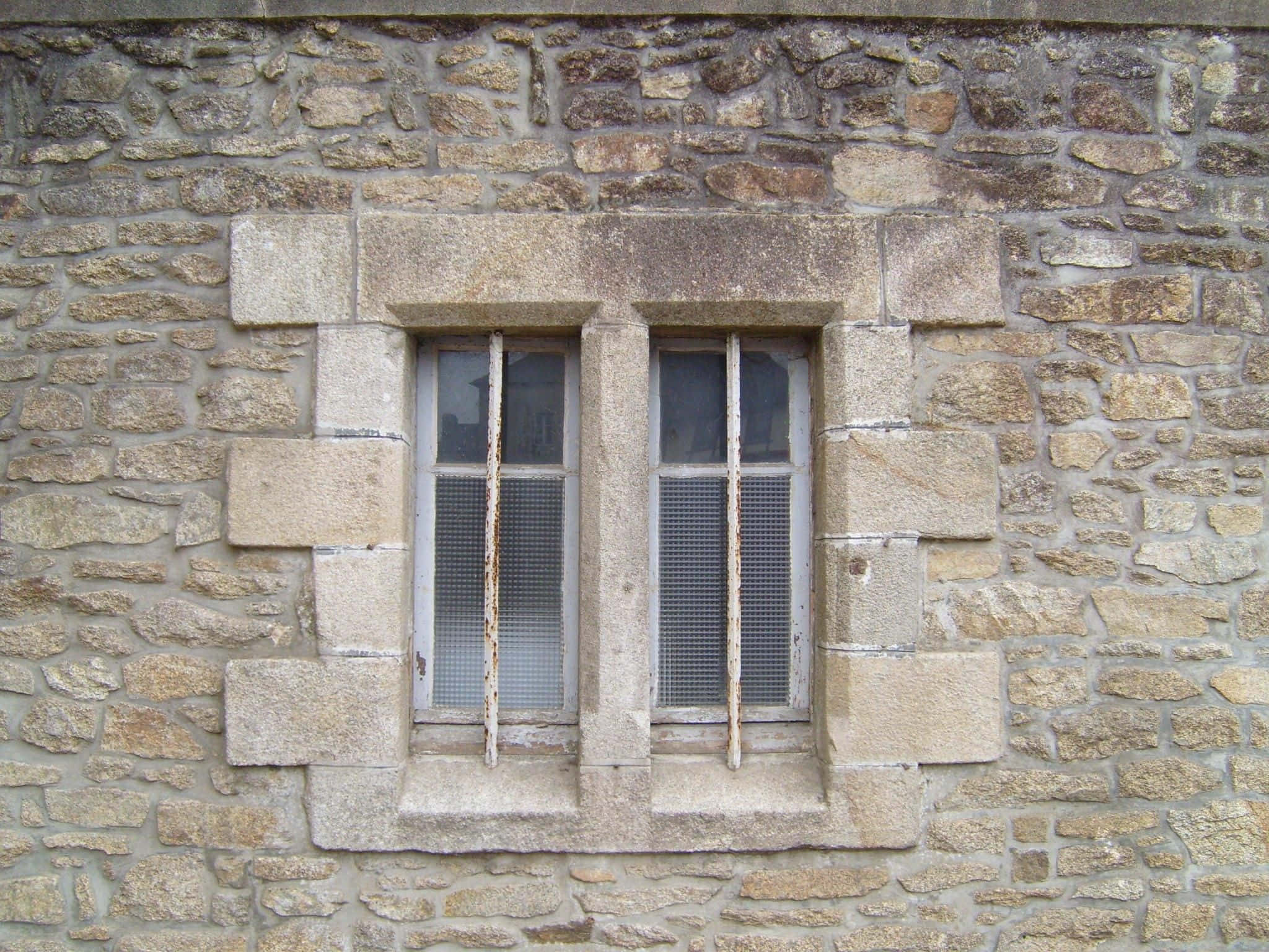 Old Windows, stone window, rough-hewn blocks, Full HD Desktop Wallpaper