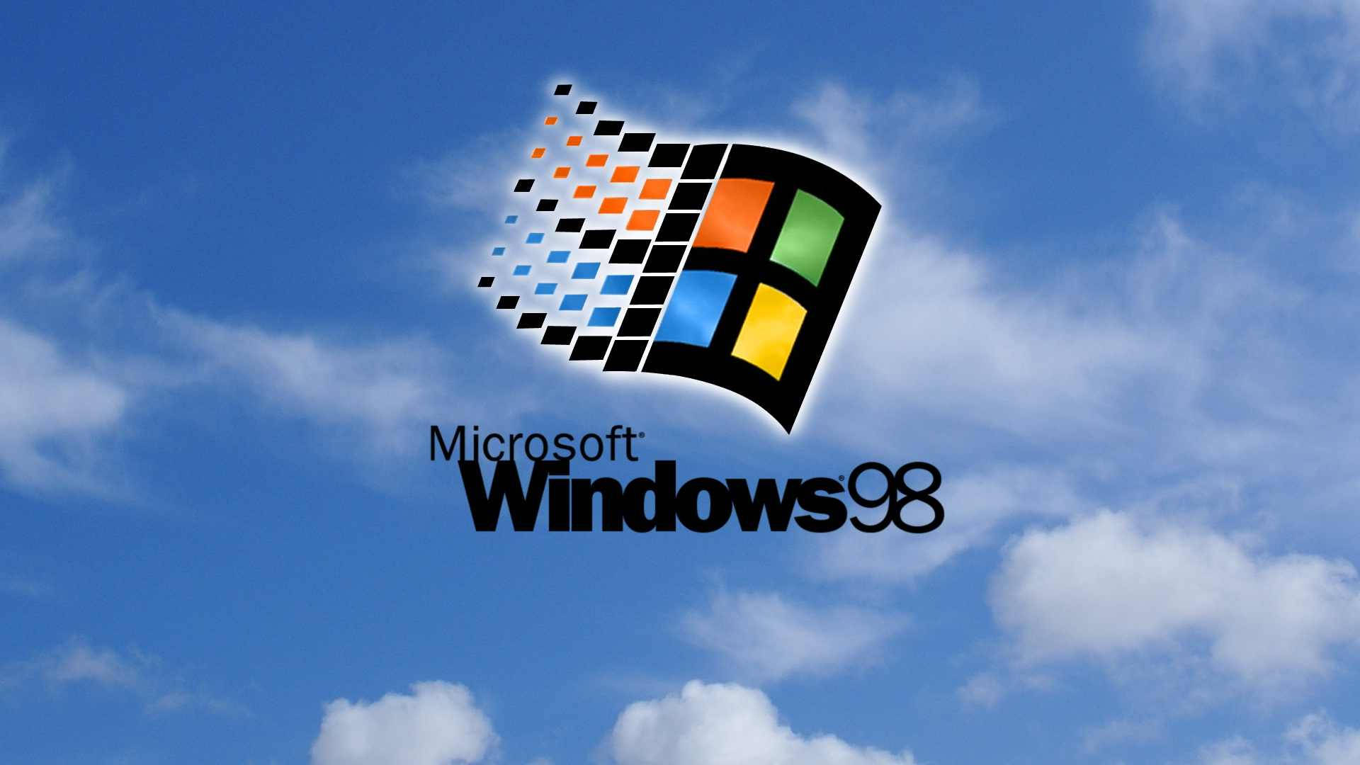 Windows 98, 1920 x 1080, bright blue sky, Full HD Desktop Wallpaper