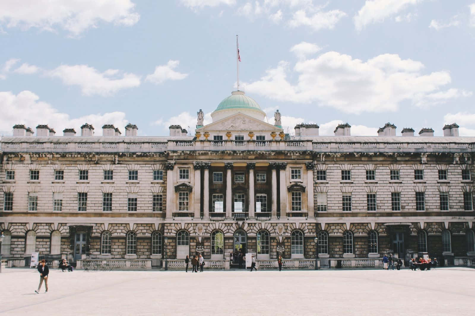 Old Windows, neoclassical building, green dome, HD Desktop Wallpaper