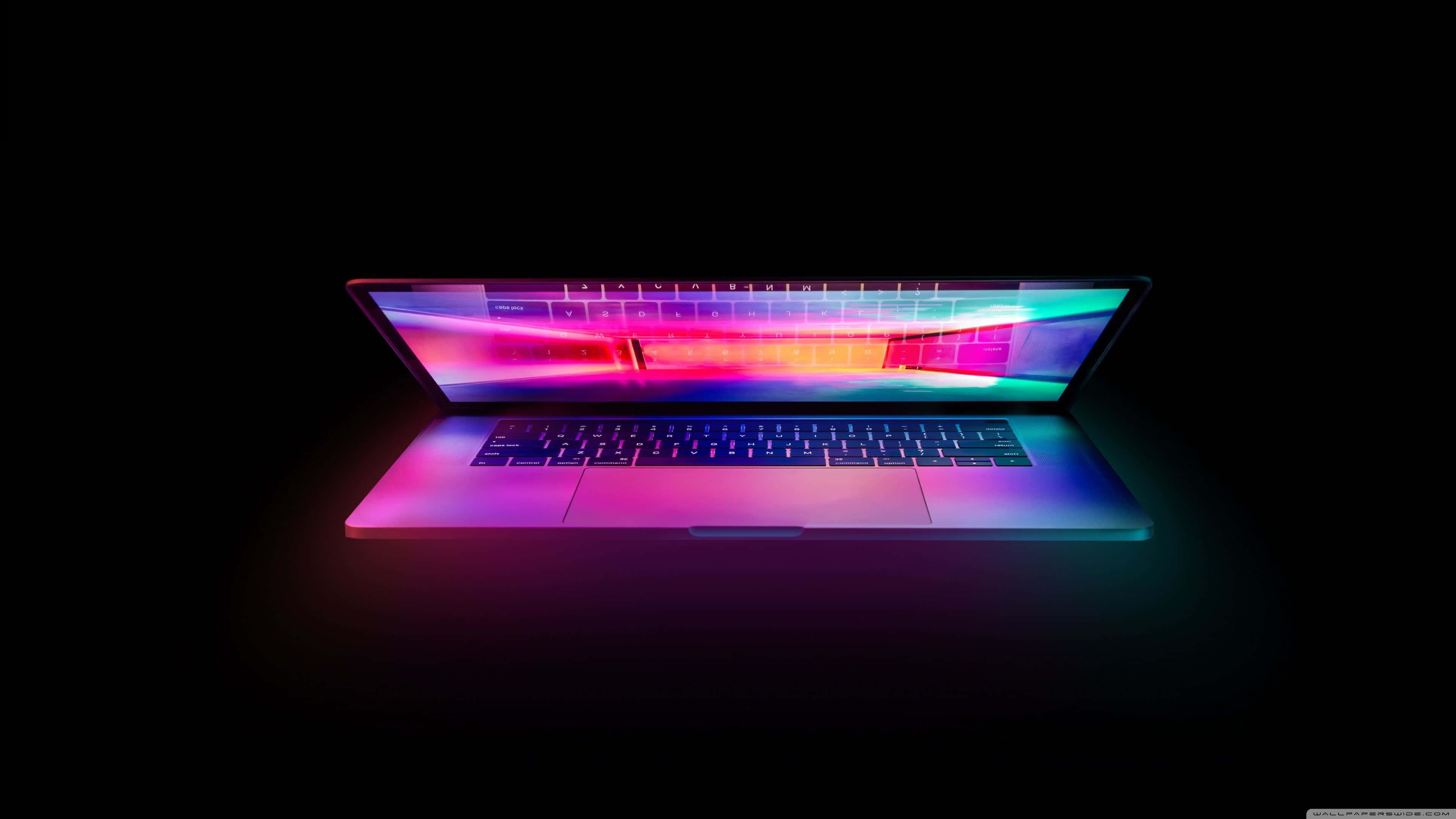 Oled 4K Hdr, neon colors, pitch-black background, 4K Desktop Wallpaper