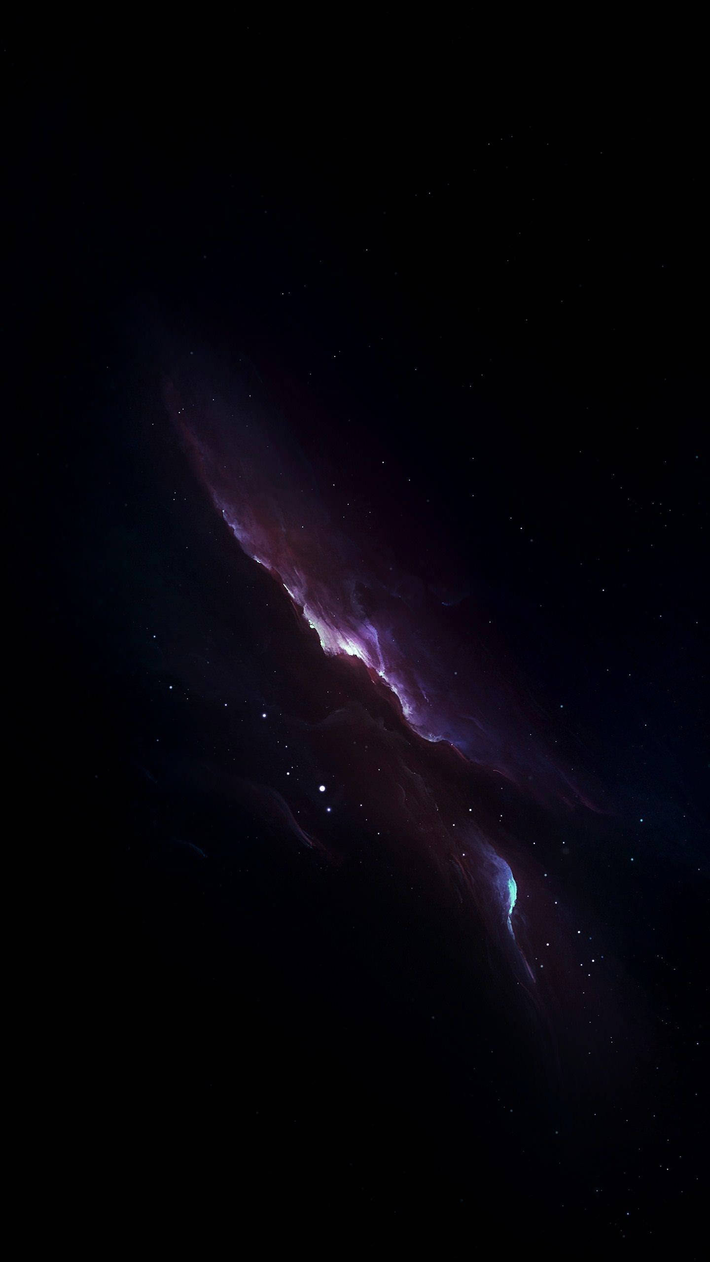 Space Nebula, Oled iPhone, purple, 2K Phone Wallpaper