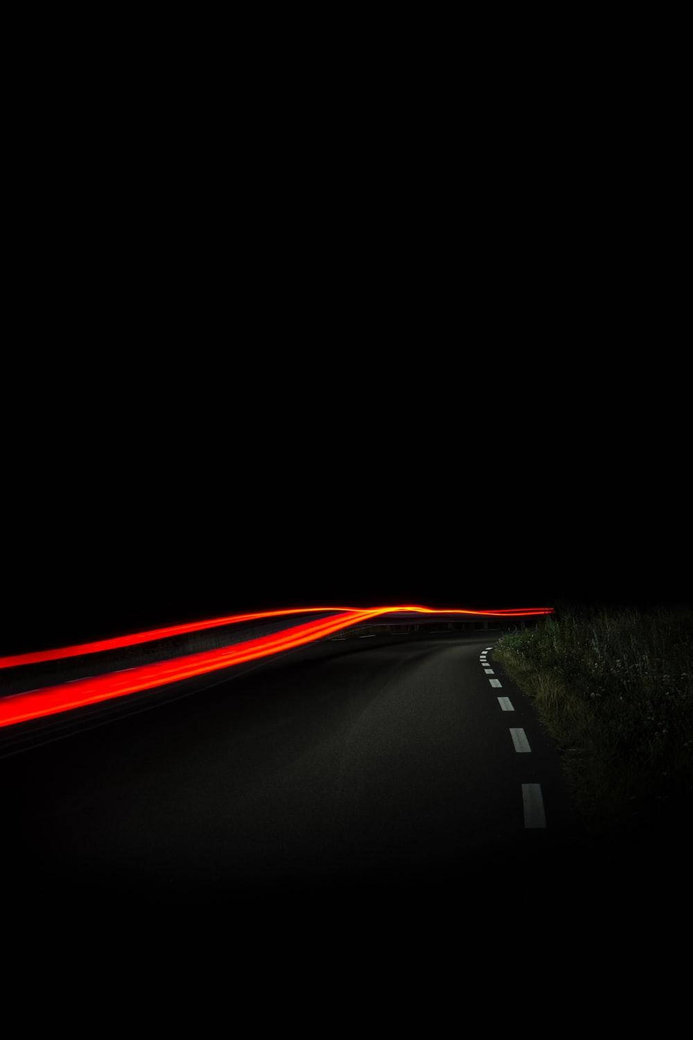OLED Phone, dark street, winding road, HD Phone Wallpaper