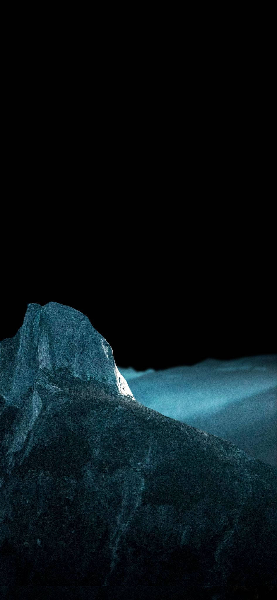 OLED iPhone, winter mountain, icy blue light, Full HD Phone Wallpaper