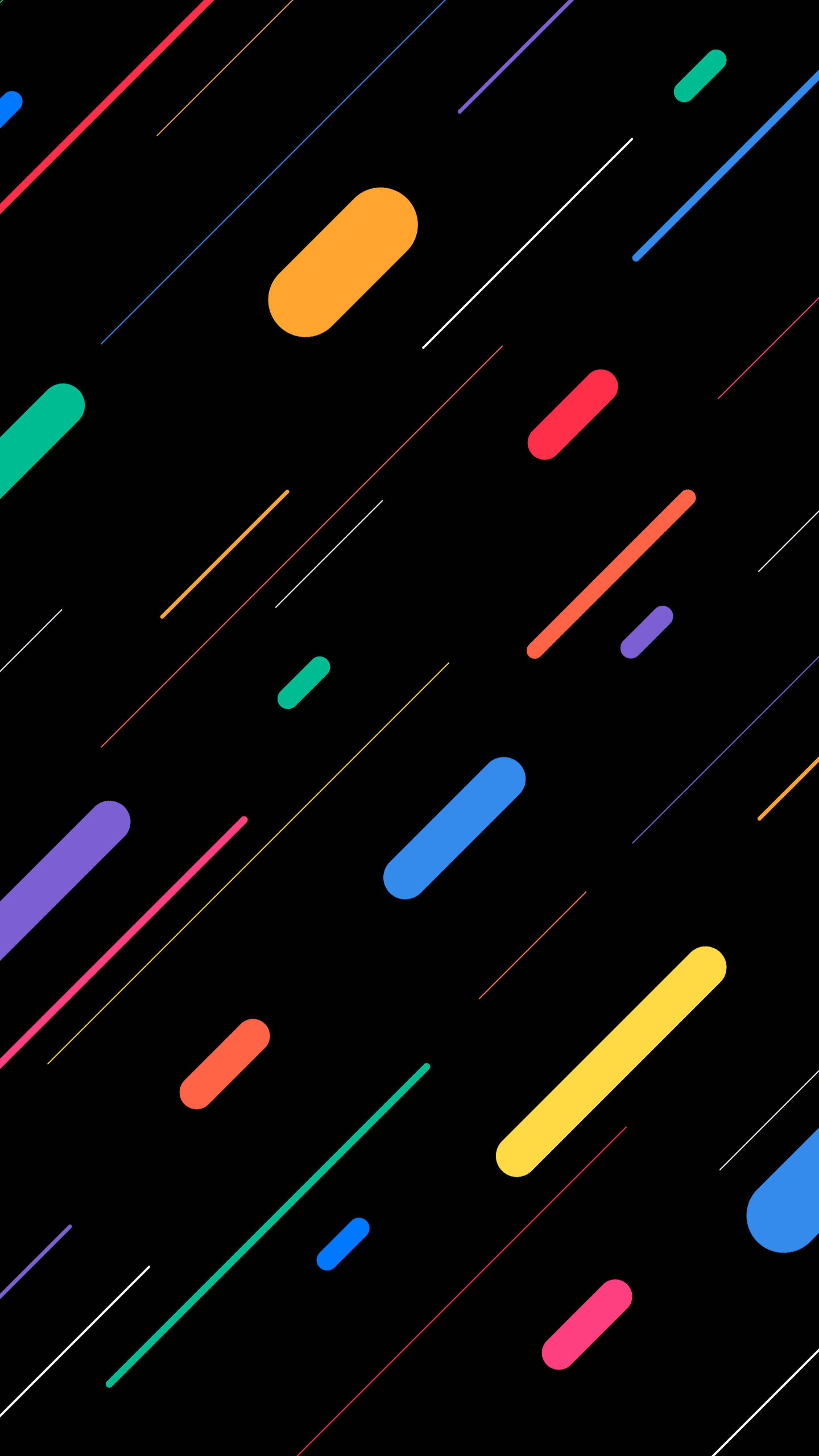 OLED, neon colored bars, neon colored ovals, 2K Phone Wallpaper
