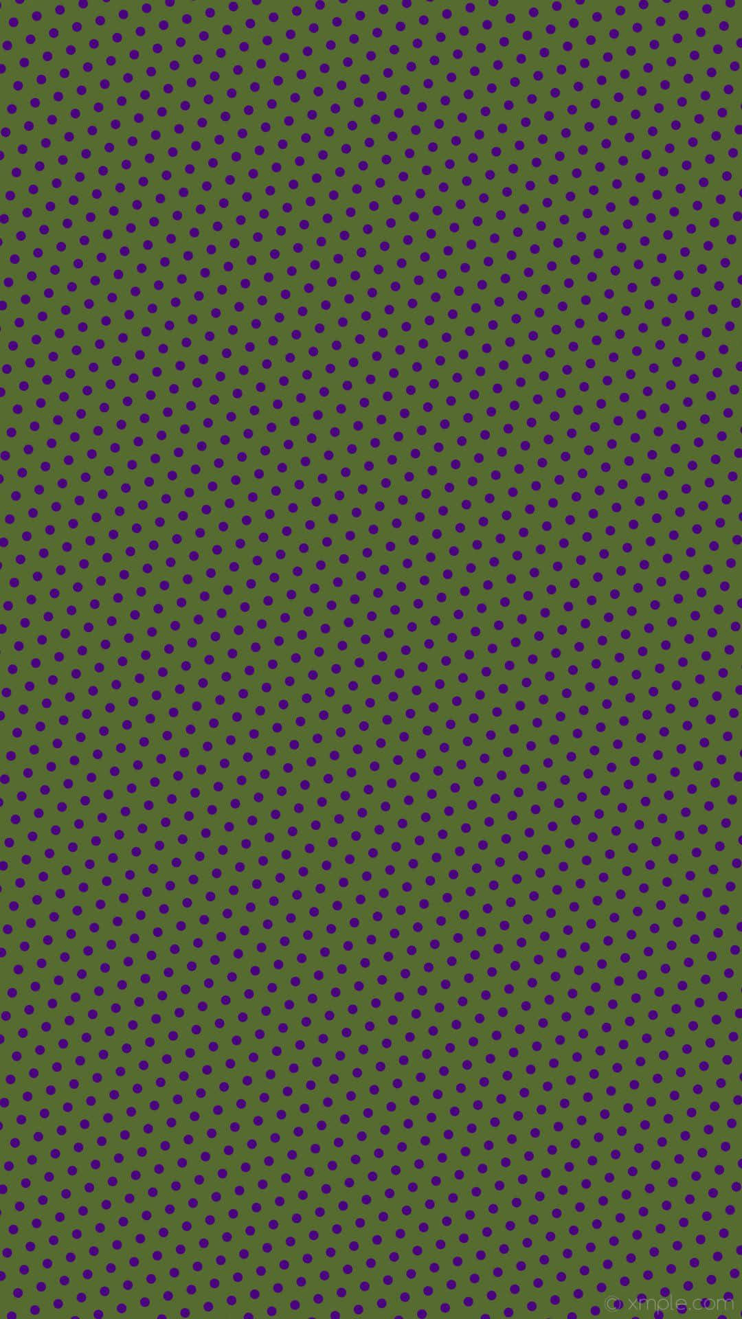 Olive Green iPhone, dark purple dots, deep green background, Full HD Phone Wallpaper