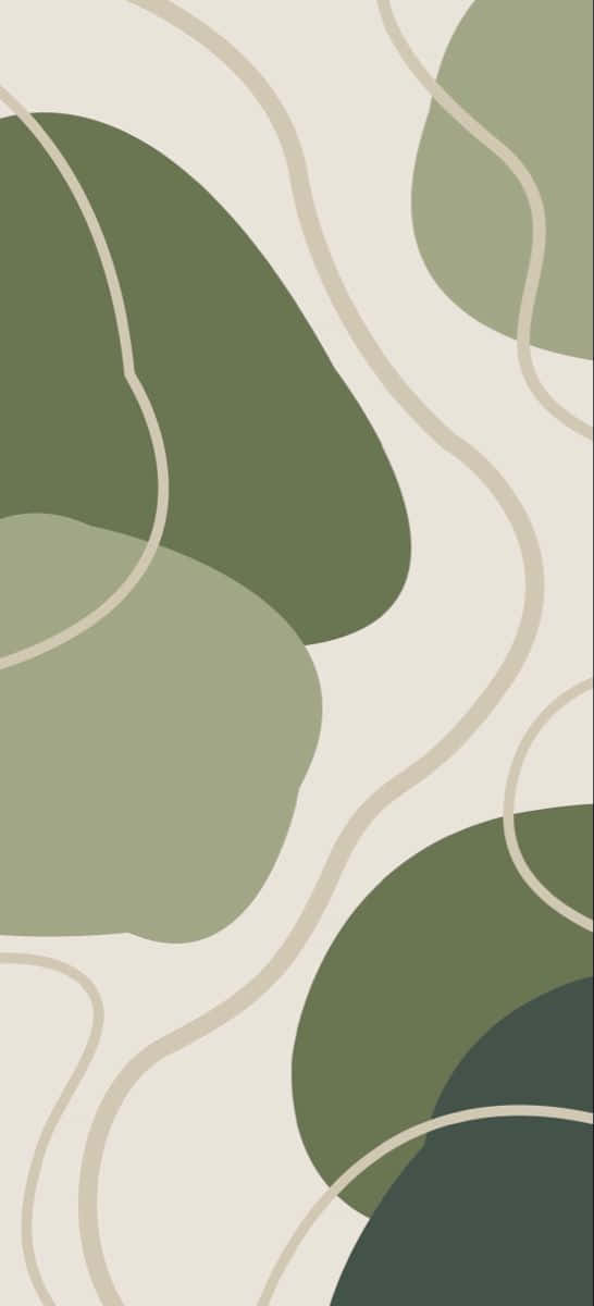 Olive Green, iPhone, beige lines, SD Phone Wallpaper