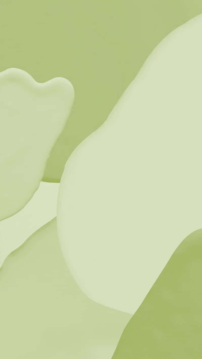 Olive Green, abstract waves, pastel green, HD Phone Wallpaper