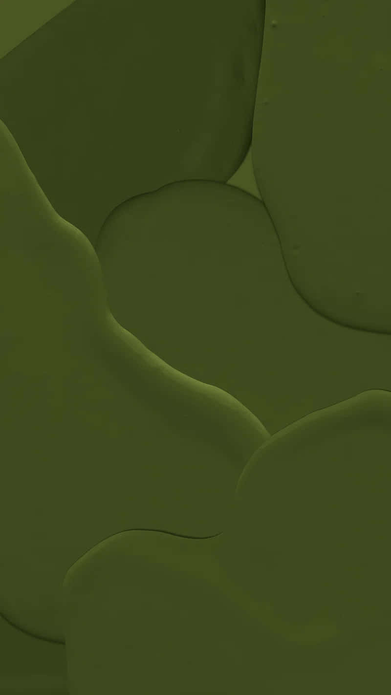 olive green, waves texture, abstract organic shapes, HD Phone Wallpaper